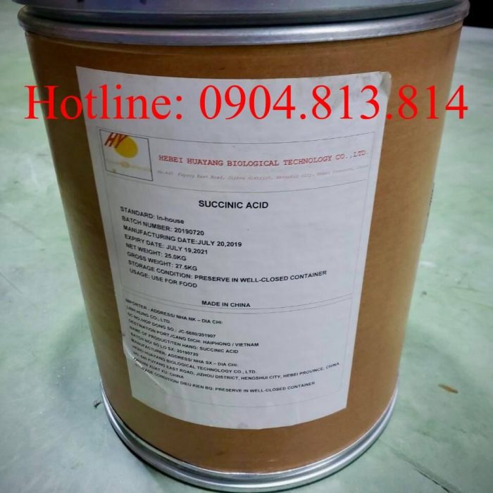 Axit succinic – Succinic acid – C4H6O4