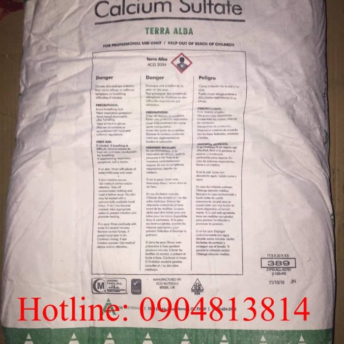 Canxi sunphat - CaSO4 - Calci sulfate